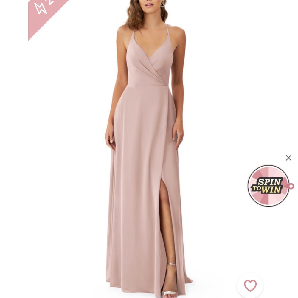 Azazie Rosey Dusty Rose bridesmaid dress size 2